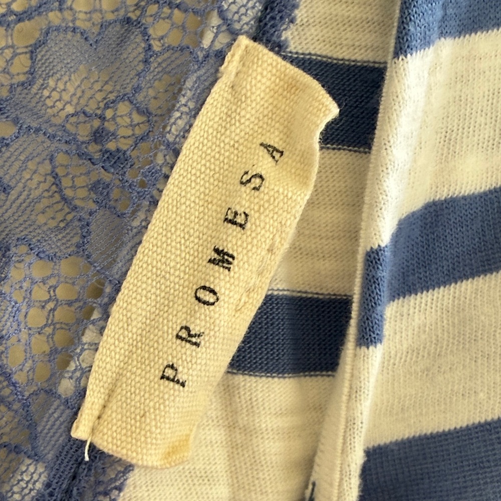 Promesa Navy and White Striped Tee - Picture 2 of 5